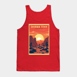 Joshua Tree National Park Vintage Travel Poster Tank Top